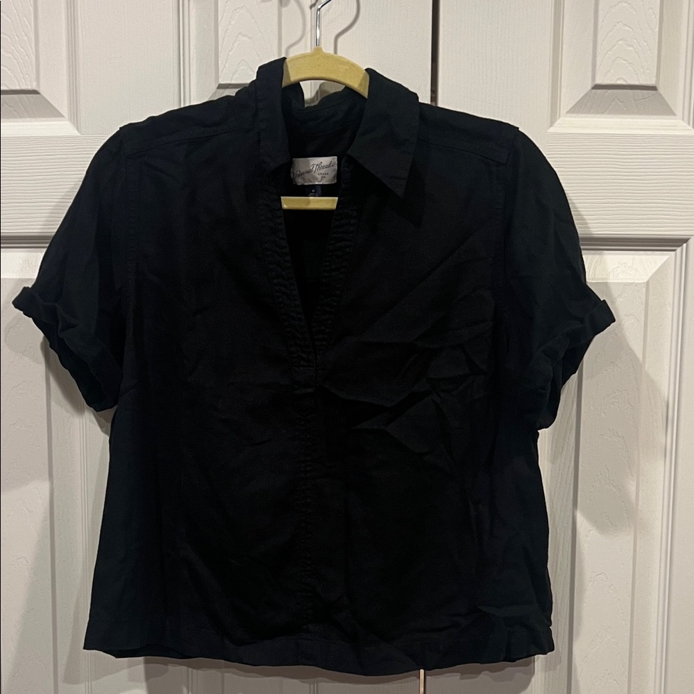 Universal Thread Black Short Sleeve Blouse